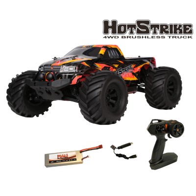 DF models HotStrike monster truck 1:10 RTR Brushless s gyroskopem, ALU podvozek