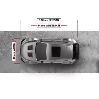 Myte R 1/43 závodní auto – šedé