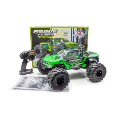 ROGUE TERRA SPORT RTR Brushless Monster Truck 4WD, zelená + akumulátor a nabíječ