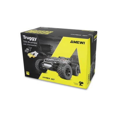 Hyper GO TX14 Truggy brushless 4WD 1:14 RTR, se dvěma karoseriemi a střídavým motorem