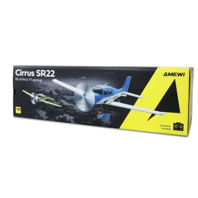 RC model letadla Cirrus SR22 520mm 4 kanálový 3D/6G stabilizace, RTF, modrý, brushless