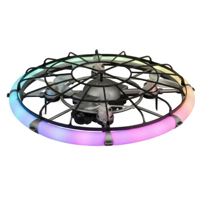 Dron M18 s kamerou a LED osvětleným ochranným kruhem RTF Brushless, gesta, FPV