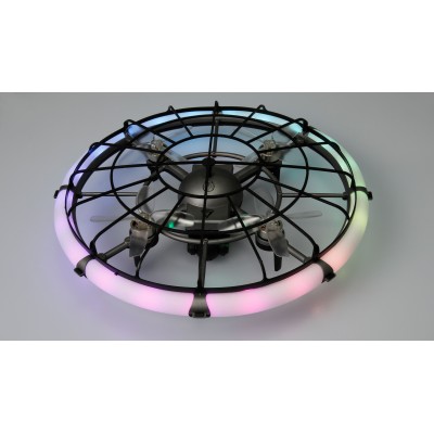 Dron M18 s kamerou a LED osvětleným ochranným kruhem RTF Brushless, gesta, FPV