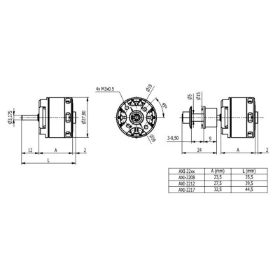 AXI 2212/34 V3 střídavý motor