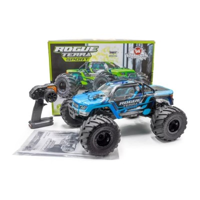 ROGUE TERRA SPORT RTR Brushless Monster Truck 4WD (15kg servo), modrá + aku a nabíječ