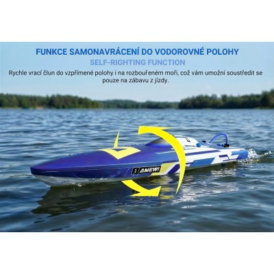 RC člun Marlin S5 Mono Speedboat Brushless proporcionální 450mm RTR
