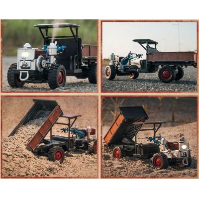 RC Retro traktor-Terra s kouřem a světlem 4WD proporcionální 1:12 RTR