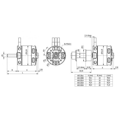 AXI 2808/24 V3 střídavý motor