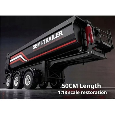 Sklápěcí návěs, třínápravový, pro modely Scania v měřítku 1:18 s LED osvětlením