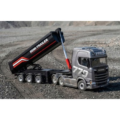 Sklápěcí návěs, třínápravový, pro modely Scania v měřítku 1:18 s LED osvětlením