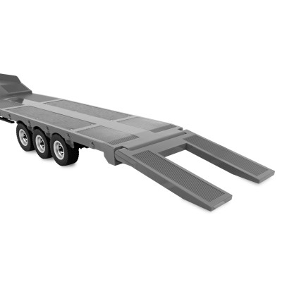 Podvalníkový návěs AMEWI, třínápravový, pro modely Scania v měřítku 1:18, šedý