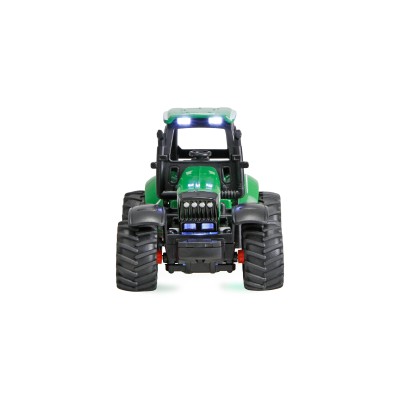 Kovový RC traktor s cisternou 1:64 RTR zelený, 3 rychlostní stupně, LED světla