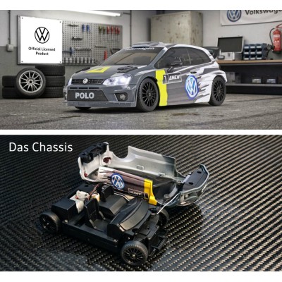 VW Polo R WRC Rally/Drift 4WD 1:28 RTR šedý