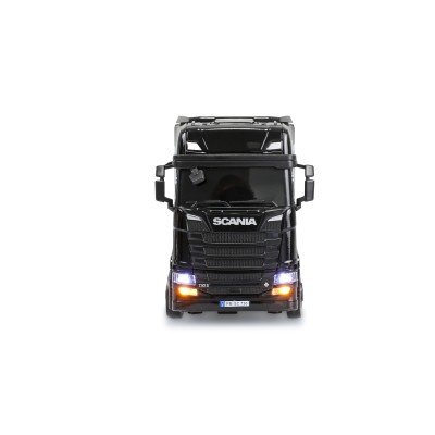 RC licencovaná Scania 730 S s návěsem, GYRO, driftovací, proporcionální pohon 4x4, 1:64 RTR, černá