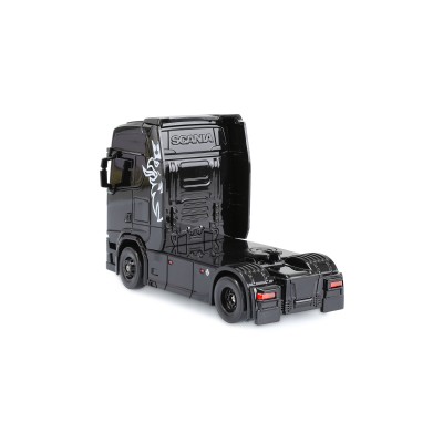 RC licencovaná Scania 730 S s návěsem, GYRO, driftovací, proporcionální pohon 4x4, 1:64 RTR, černá