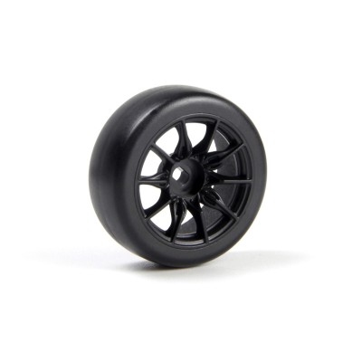 Sada driftových kol vč. pneumatik TSMK5-10 22x11 mm (černá/4 ks)