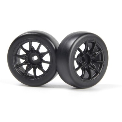 Sada driftových kol vč. pneumatik TSMK5-10 22x11 mm (černá/4 ks)