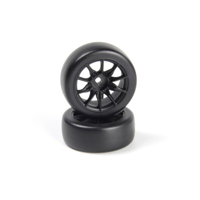 Sada driftových kol vč. pneumatik TSMK5-10 22x11 mm (černá/4 ks)