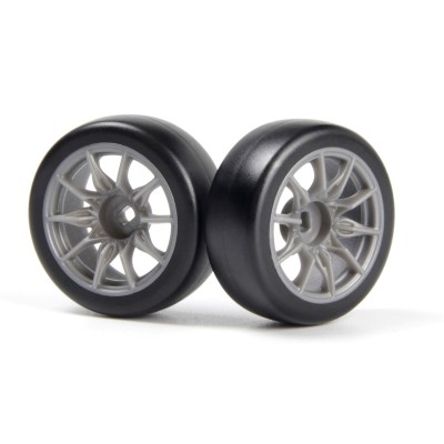 Sada driftových kol vč. pneumatik TSMK5-10 22x11 mm (šedá/4 ks)