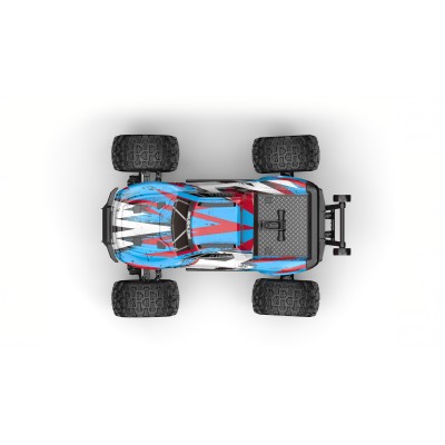 Hyper Go MonterTruck V2 střídavý 45km/h 4WD 1:16 RTR LED modro/červený