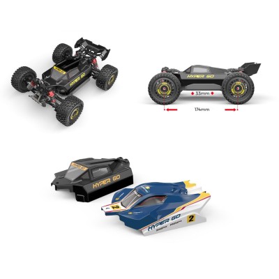 Hyper Go Buggy V2 střídavý 45km/h 4WD 1:16 RTR 2x karoserie