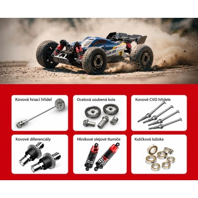 Hyper Go Buggy V2 střídavý 45km/h 4WD 1:16 RTR 2x karoserie