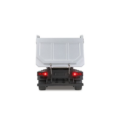 Sklápěcí návěs, třínápravový, pro modely Scania v měřítku 1:18 s LED osvětlením stříbrný.