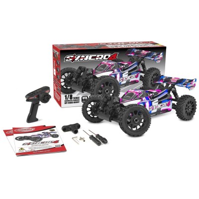 SYNCRO-4 - BUGGY 4WD 3-4S Brushless - RTR - 2026 růžová