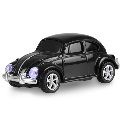 VW Brouk 1300 kovový s pistolovým dálkovým ovládáním a LED světly 1:64 RTR černý
