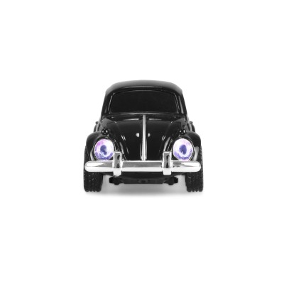 VW Brouk 1300 kovový s pistolovým dálkovým ovládáním a LED světly 1:64 RTR černý