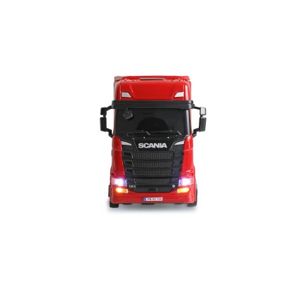 RC licencovaná Scania 730 S s návěsem, GYRO, driftovací, proporcionální pohon 4x4, 1:64 RTR, červená