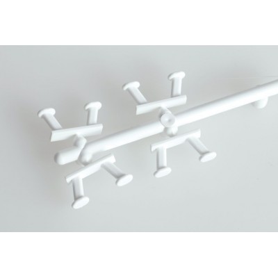 Dvojitý uvazník - bílý, 17x8x4mm, 10 ks.