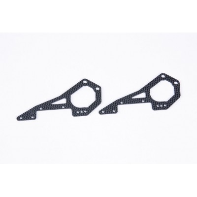 Část zadního uhlíkového rámu