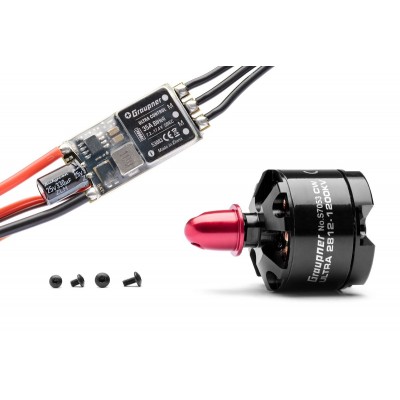Combo set Telemetrická regulace HOTT 35Amp SBEC + Ultra 2812-1200Kv pravotoč./tlač. (CW)