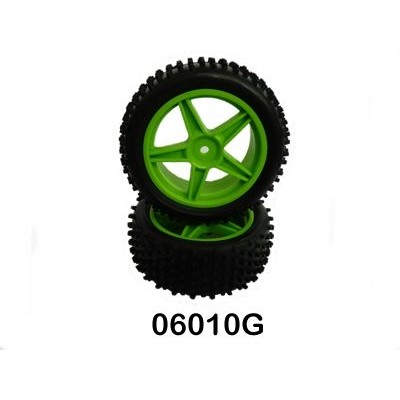 Gumy nalepené – Buggy 1:10, přední, 2ks (Zelené)