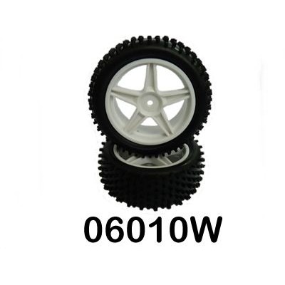 Gumy nalepené – Buggy 1:10, přední, 2ks (Bílé)