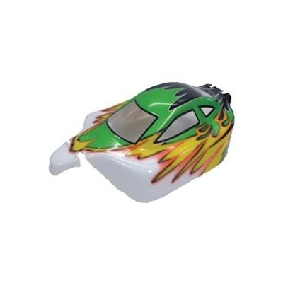 Karosérie lakovaná Himoto Buggy 1:10 (zeleno-žluto-bílá)