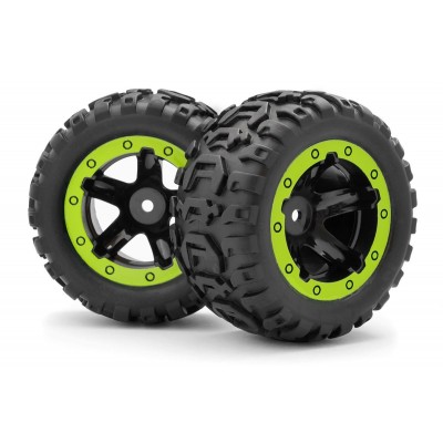 Nalepené gumy 1/16 MT Zelené 2pcs