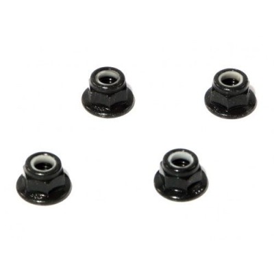 Samojistící matice, velkoplošná M5 (černá/4ks)