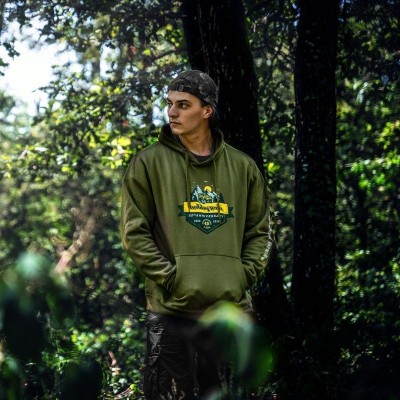 HOBBYTECH TERRA 20Th zelená mikina s kapucí - vel."M"