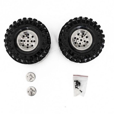 Kompletní CRAWLER 1/10 gumy "CLIMBER", chromový disk, 2 ks.