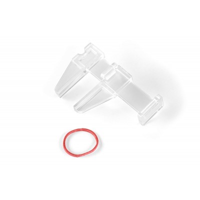 Plastová svorka malá, transparentní, 5 ks.