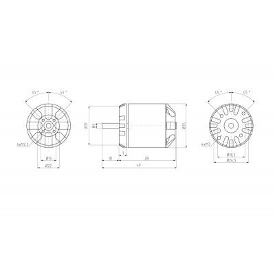 KAVAN Brushless motor C3530-1050