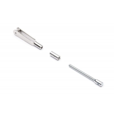 Vidlička kovová M3 s ocelovou spojkou pro ocelový drát, 10 ks.