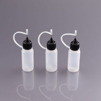 Lahvičky s ocelovým hrotem PRO vteřinová lepidla (3ks - 10ml - prázdné)