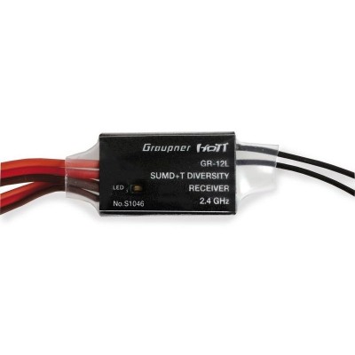 GR-12L přijímač SUMD s Telemetrii HoTT, dvě antény