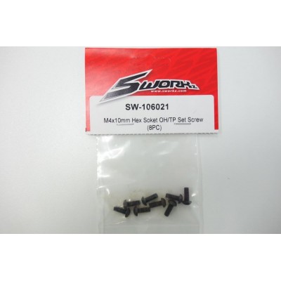 SWORKz ocelový Inbusový šroub s čočkovitou hlavou M4x10mm, 8 ks.