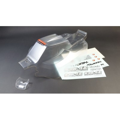 SWORKz 1/8 Falcon ST-4 ELEKTRO čirá lexanová karoserie, předříznutá, včetně nálepek, 1 ks.