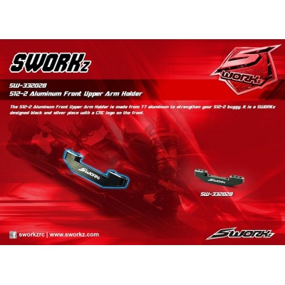 SWORKz černý přední/vrchní hliníkový držák ramen, 1 ks.