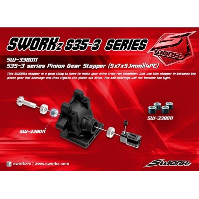 SWORKz hliníkové distanční vložky 5x7x5,1mm, 4 ks.